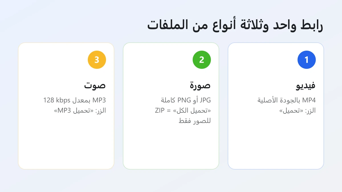 ما يمنحك إياه رابط منشور Threads واحد على الكمبيوتر: فيديوهات MP4 وصور بحجمها الكامل وصوت MP3