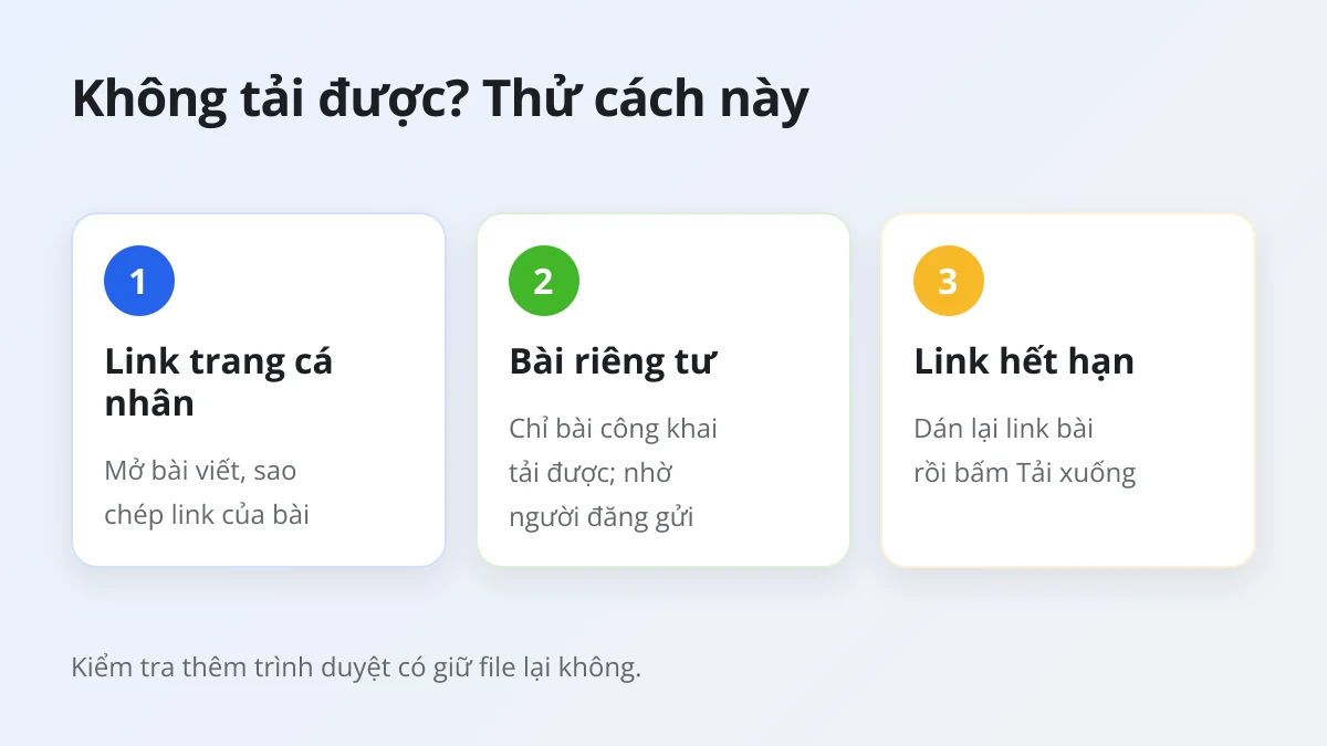 Các nguyên nhân thường gặp khiến video Threads không tải được trên máy tính và cách sửa từng lỗi