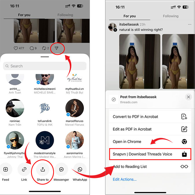 Using Snapvn iOS Shortcut