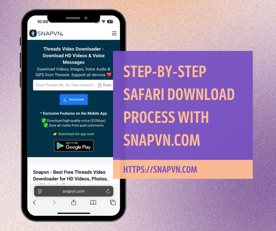 Snapvn.com Safari Threads Download Process Steps
